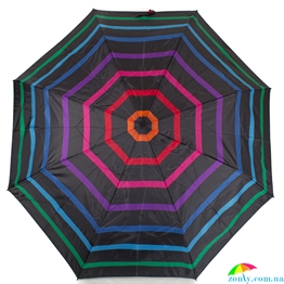 Зонт женский полуавтомат HAPPY RAIN (ХЕППИ РЭЙН) U42272-4 черный, полуавтомат, полоска