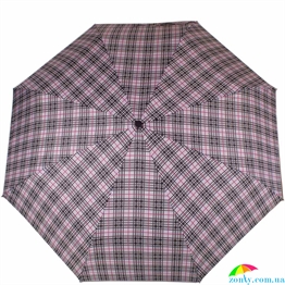 Зонт женский компактный механический HAPPY RAIN (ХЕППИ РЭЙН) U42659-3 серый, механический, клетка