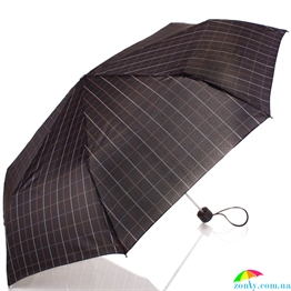 Зонт мужской компактный механический HAPPY RAIN (ХЕППИ РЭЙН) U42668-2 черный, механический, клетка