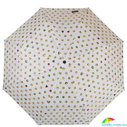 Зонт женский полуавтомат HAPPY RAIN (ХЕППИ РЭЙН) U42276-2 белый, полуавтомат, абстракция