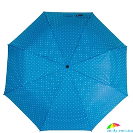 Зонт женский полуавтомат HAPPY RAIN (ХЕППИ РЭЙН) U42271-4 голубой, полуавтомат, горох