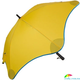 Противоштормовой зонт-трость женский механический BLUNT (БЛАНТ) Bl-lite-2-yellow-blue желтый, механический, однотонный
