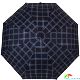 Зонт женский компактный механический HAPPY RAIN (ХЕППИ РЭЙН) U42659-5 черный, клетка