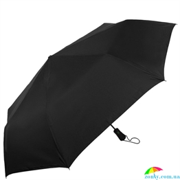 Зонт мужской автомат с большим куполом FULTON (ФУЛТОН) FULG323-Black черный, однотонный