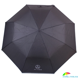 Зонт женский полуавтомат FIT 4 RAIN (ФИТ ФО РЕЙН) U72980-1 черный, однотонный