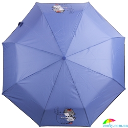 Зонт женский  полуавтомат ART RAIN (АРТ РЕЙН) ZAR3611-65 синий, абстракция