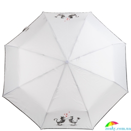 Зонт женский  полуавтомат ART RAIN (АРТ РЕЙН) ZAR3611-69 серый, абстракция