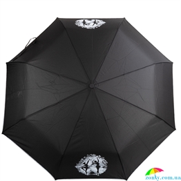 Зонт женский  полуавтомат ART RAIN (АРТ РЕЙН) ZAR3611-72 черный, абстракция