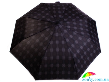 Зонт мужской HAPPY RAIN (ХЕППИ РЭЙН) PU79768-shotlandka черный, полуавтомат, абстракция