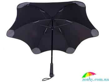 Противоштормовой зонт-трость мужской механический BLUNT (БЛАНТ) Bl-lite-2-black черный, механический, однотонный