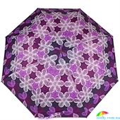 Зонт женский полуавтомат AIRTON (АЭРТОН) Z3635-4 фиолетовый, полуавтомат, цветы