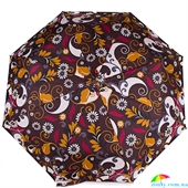 Зонт женский полуавтомат AIRTON (АЭРТОН) Z3635-18 коричневый, полуавтомат, цветы