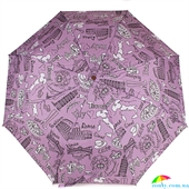 Зонт женский полуавтомат AIRTON (АЭРТОН) Z3635-19 фиолетовый, полуавтомат, абстракция