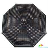 Зонт женский механический компактный HAPPY RAIN (ХЕППИ РЭЙН) U42655-2 черный, механический, горох
