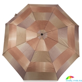 Зонт женский механический компактный HAPPY RAIN (ХЕППИ РЭЙН) U42655-4 коричневый, механический, полоска