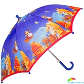 Зонт-трость облегченный детский полуавтомат AIRTON (АЭРТОН) Z1651-9 синий, полуавтомат, люди