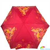 Зонт женский облегченный компактный механический ZEST (ЗЕСТ) Z53568-11 красный, механический, цветы