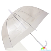 Зонт-трость женский полуавтомат HAPPY RAIN (ХЕППИ РЭЙН) U40974 прозрачный, полуавтомат, однотонный