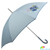 Зонт-трость женский  полуавтомат AIRTON (АЭРТОН) Z1621-4 голубой, полуавтомат, цветы