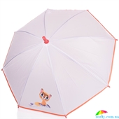 Зонт-трость детский механический облегченный AIRTON (АЭРТОН) Z1511-02 прозрачный, механический, животные