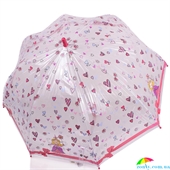 Зонт-трость детский механический облегченный ZEST (ЗЕСТ) Z51510-13 прозрачный, механический, люди