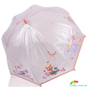 Зонт-трость детский механический облегченный ZEST (ЗЕСТ) Z51510-15 прозрачный, механический, животные