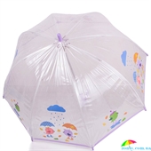Зонт-трость детский механический облегченный ZEST (ЗЕСТ) Z51510-18 прозрачный, механический, животные