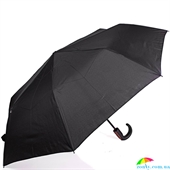 Зонт мужской полуавтомат DOPPLER (ДОППЛЕР) DOP72066B черный, полуавтомат, однотонный
