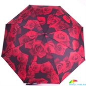 Зонт женский HAPPY RAIN (ХЕППИ РЭЙН) U34012 красный, полный автомат, цветы