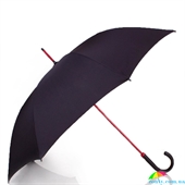 Зонт-трость женский полуавтомат DOPPLER (ДОППЛЕР) DOP740763W-1 черный, полуавтомат, однотонный