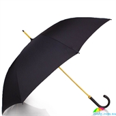 Зонт-трость женский полуавтомат DOPPLER (ДОППЛЕР) DOP740763W-3 черный, полуавтомат, однотонный