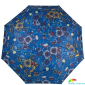 Зонт женский компактный механический AIRTON (АЭРТОН) Z3515-4138 синий, механический, цветы