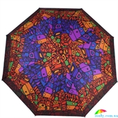 Зонт женский компактный механический AIRTON (АЭРТОН) Z3515-3313 разноцветный, механический, абстракция
