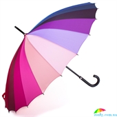 Зонт-трость женский механический GUY de JEAN (Ги де ЖАН) FRH-2 разноцветный, механический, радуга (градиент)