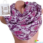 Женский хлопковый шарф 182 на 86 см  ETERNO (ЭТЕРНО) ES0908-10-1 фиолетовый, хлопок