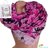 Женский хлопковый шарф 183 на 91 см  ETERNO (ЭТЕРНО) ES0908-13-5 розовый, хлопок