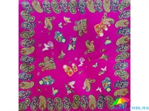 Лучший корпоративный подарок к праздникам шелковый платок шейный женский CODELLO (КОДЕЛЛО) C270097-violet фиолетовый, шелк