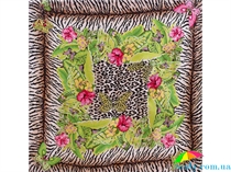 Лучший корпоративный подарок к праздникам платок шёлковый шейный женский VENERA (ВЕНЕРА) C270089-14 зеленый, шелк