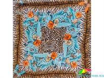 Лучший корпоративный подарок к праздникам платок шёлковый шейный женский VENERA (ВЕНЕРА) C270089-13 голубой, шелк