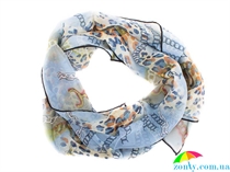 Лучший корпоративный подарок к праздникам шарф крепдишин VENERA (ВЕНЕРА) C270025-blue голубой, шелк