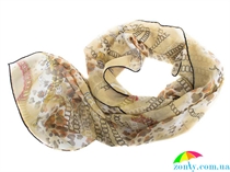 Лучший корпоративный подарок к праздникам шарф крепдишин VENERA (ВЕНЕРА) C270025-green зеленый, шелк