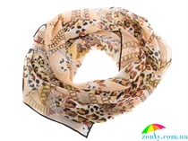 Лучший корпоративный подарок к праздникам шарф крепдишин VENERA (ВЕНЕРА) C270025-beige бежевый, шелк
