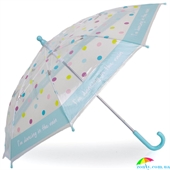 Зонт-трость детский HAPPY RAIN (ХЕППИ РЭЙН) U48558-4 прозрачный, механический, абстракция