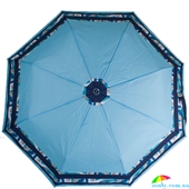 Зонт женский полуавтомат DOPPLER (ДОППЛЕР) DOP73016523-5 бирюзовый, полуавтомат, полоска