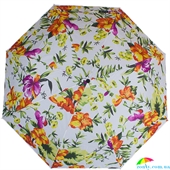 Зонт женский полуавтомат HAPPY RAIN (ХЕППИ РЭЙН) U42280-1 белый, цветы