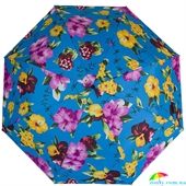 Зонт женский полуавтомат HAPPY RAIN (ХЕППИ РЭЙН) U42280-2 голубой, цветы