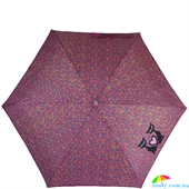Зонт женский облегченный компактный механический NEX (НЕКС) Z65511-1-4030 розовый, животные