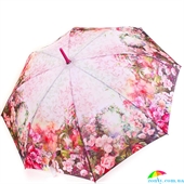 Зонт-трость женский полуавтомат ZEST (ЗЕСТ) Z21625-4 розовый, природа