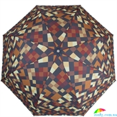 Зонт женский полуавтомат ZEST (ЗЕСТ) Z23625-4099 коричневый, абстракция