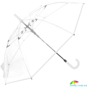 Зонт-трость женский полуавтомат FARE (ФАРЕ), коллекция "Pure" FARE7112-white прозрачный, однотонный